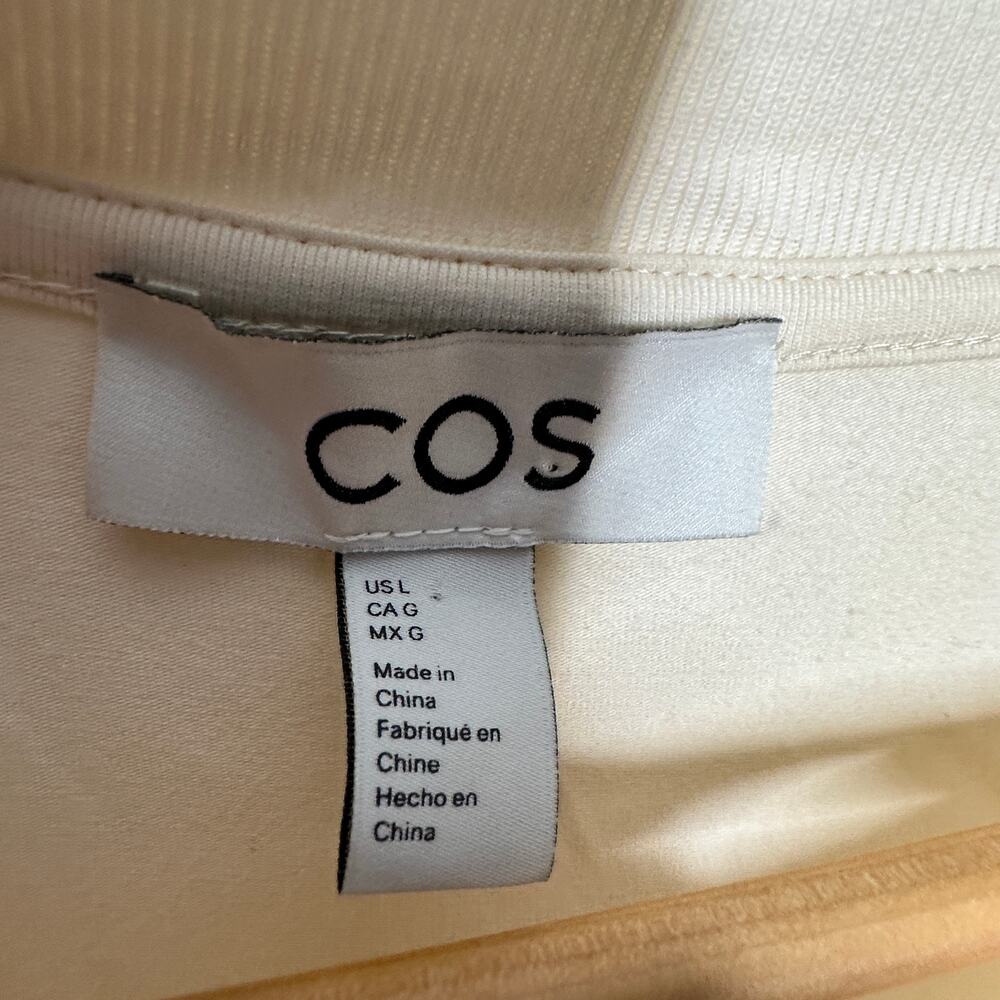 COS Cream Short-Sleeve Crewneck Maxi Dress - Picture 4 of 5